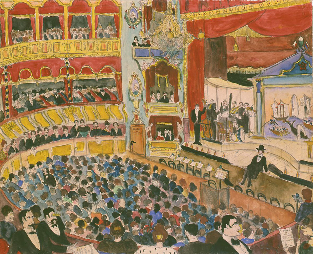 Спектакль «История солдата», акварель Федора Стравинского, 1918 г. (Фонд Федора Стравинского)